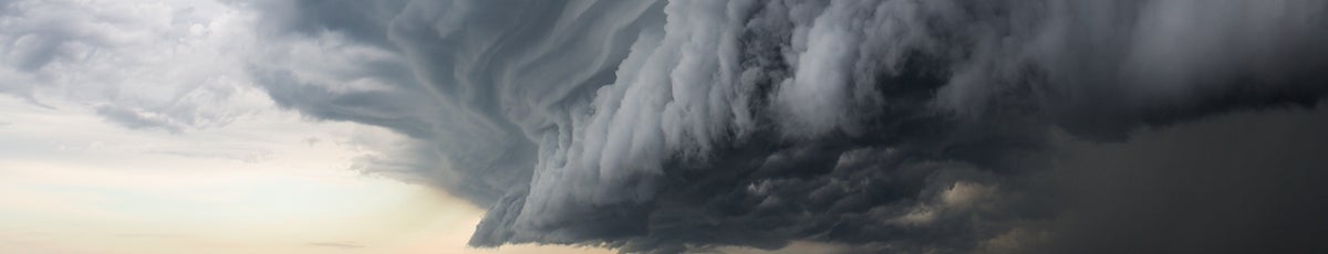 storm clouds over ocean